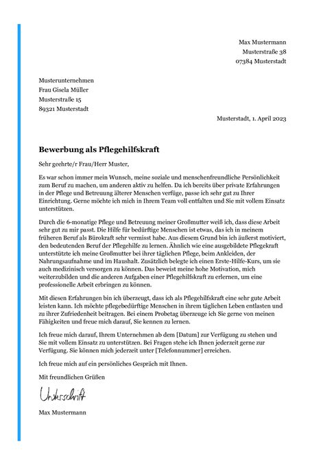 bewerbung quereinsteiger: muster pdf